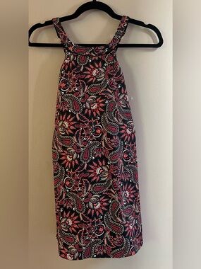 NWOT-Lands' End Black with Pink Paisley Print swimsuit